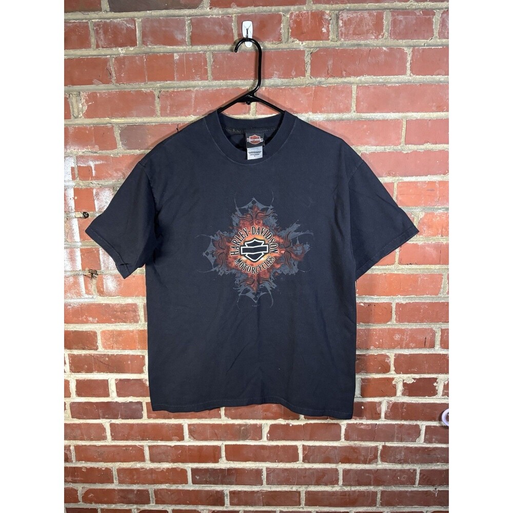Vintage Y2K Harley-Davidson Mens Black Shirt Allentown PA Motorcycle Mens Large
